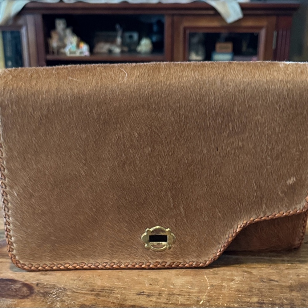 vintage 1930s/40s pony hair reversible purse